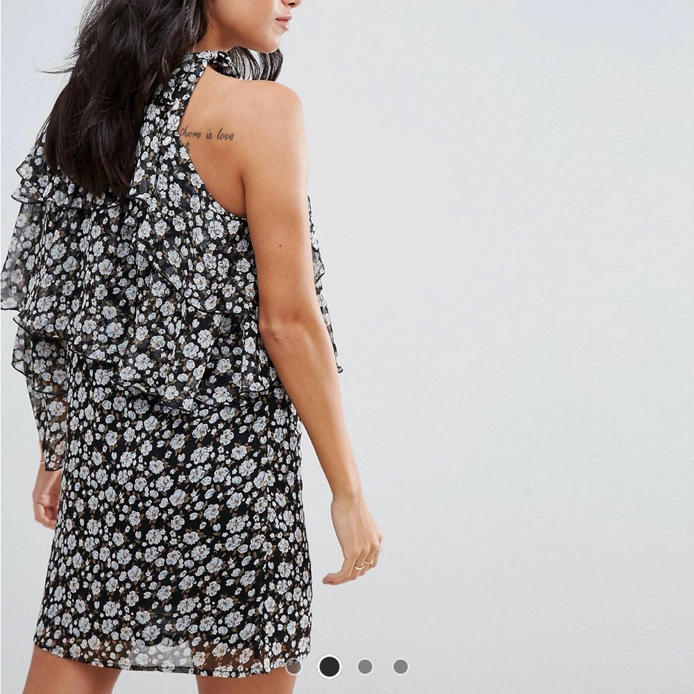 Influence One Shoulder Ruffle Dress - Picture 3 of 4